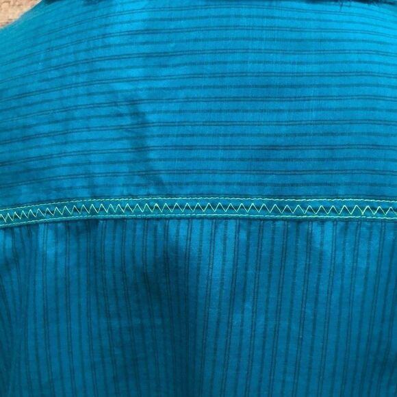 Chico’s button down embroidered collared silk blouse - Picture 10 of 11